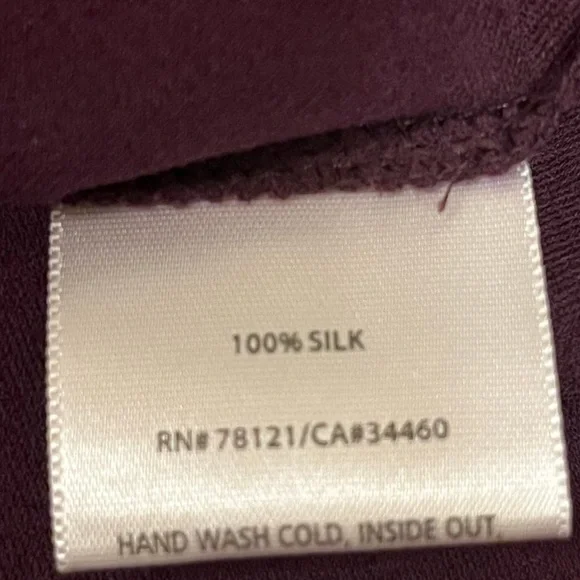 Eileen Fisher Silk & Sequin Tunic Top in Purple Plum Women's Small - Picture 5 of 6
